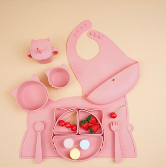 Conjunto Refeição Para Bebé - URSO ROSA VIVO